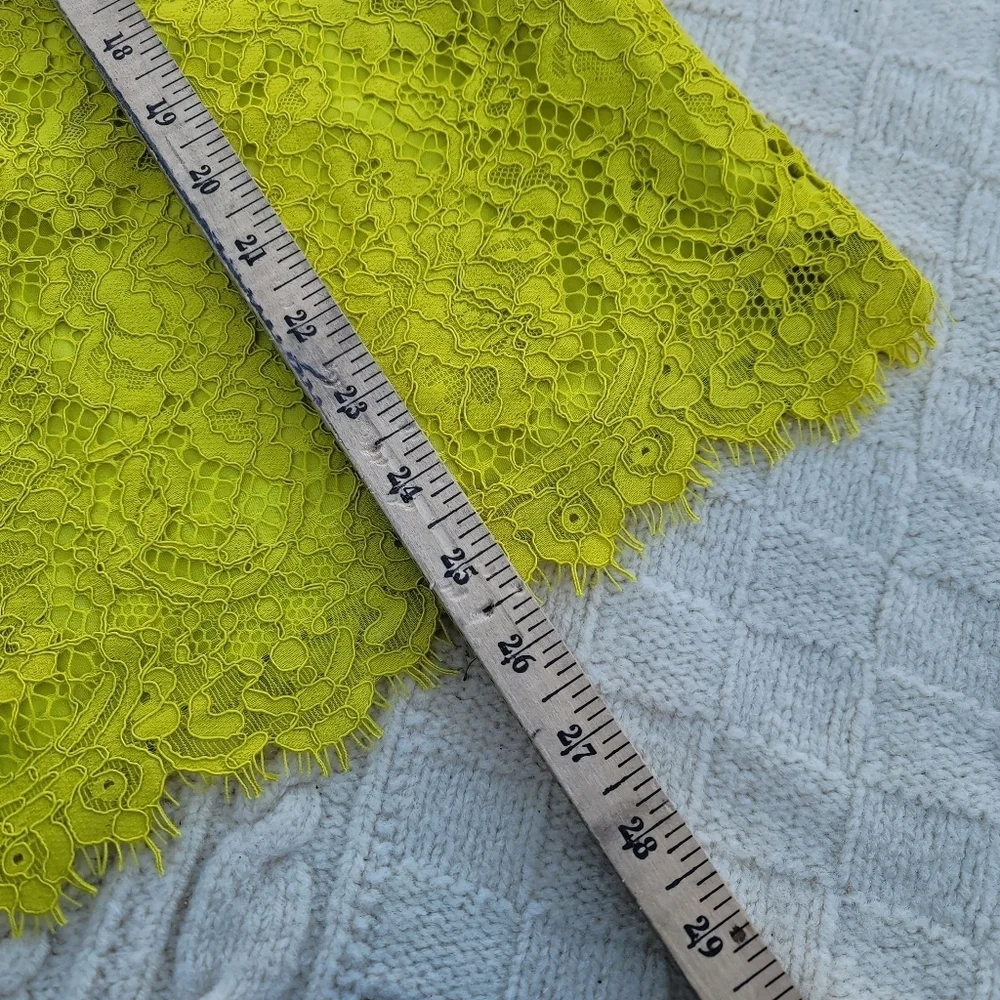 J Crew Halter Lace Keyhole Bow Back Tank Blouse size M Lime Green